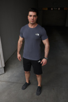 Комплект чоловічий TNF: футболка темно-сіра + Шорти чорні (9392349446)