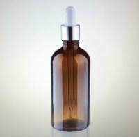 Флакон скляний коричневий 100 мл з піпеткою