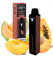 IGNITE Peach Cantaloupe Papaya 1500 затяжок, 5% нікотин, об'єм рідини 5,1 мл. Одноразка Ігнайт. Оригінал.