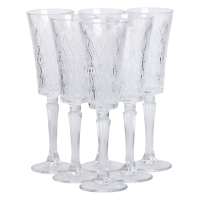 Набор бокалов для шампанского 6 шт 200 мл стеклянные на ножке HP-19-126