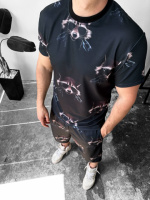 Чорний чоловічий спортивний костюм | 42-019