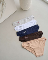 Жіночі труси однотонний мікс  M, 2XL    5 шт.