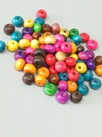 Деревянные бусины/7 мм/ микс/ 5 Грам(70+-шт)
