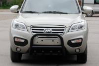 Кенгурятник QT006 Black (нерж.) для Lifan X60 2011- гг