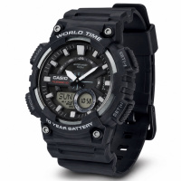 Чоловічий годинник Casio AEQ-110W-1A – спортивна модель зі стрілково-електронним циферблатом та захистом 10 ATM