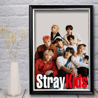 Плакат постер K-Pop Stray Kids у рамці / Стрей Кідс постер 01