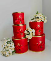 Коробка цилиндр/ 5 в 1 / красный