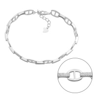 Серебряный браслет CatalogSilver с фианитами, вес изделия 7,93 гр (2182801) 1720 размер