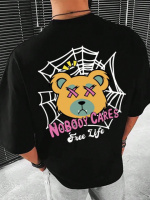 Футболка чорна з ДТФ принтом | 57-079