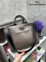 Капучино - ФОРМАТ А4 - велика, стильната та елегантна сумка на блискавці Lady Bags (0515)