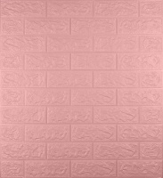 Самоклеющаяся декоративная 3D панель под розовый кирпич 700x770x5 мм