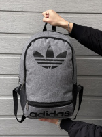 Рюкзак Adidas ірий меланж (велике лого)
