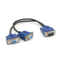 Разветвитель VGA 0,2m, male to 2*female (папа-2*мама), кулёк Q100