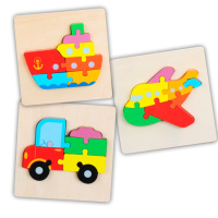 Трехмерные пазлы «Транспорт», для изучения цвета, цена за одну штуку