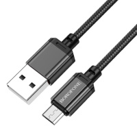 Кабель BOROFONE BX87 Sharp charging data cable for Micro Black (6974443389029)