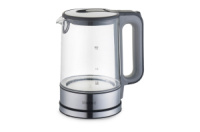 Электрочайник стеклянный Metec 1.7л серый (700013)