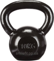 Гиря чавунна Toorx 10 кг з гумовою підставкою Black (KGV-10)