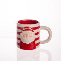 Новогодняя фарфоровая чашка 350 (мл) Санта CR-1-35
