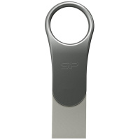 USB флеш накопитель Silicon Power 128 GB DriveMobile C80 USB 3.1 + Type-C Silver (SP128GBUC3C80V1S)