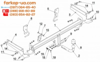 Тягово-сцепное устройство (фаркоп) Mazda 6 (universal) (2012-...)