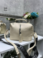 Беж - стильна якісна сумка Lady Bags на два відділення з двома знімними ременями (0268)