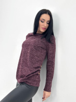Жіноча кофтинка з гудзиками «Vesta» оптом | Батал Бордовий, 50-52