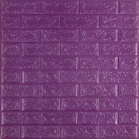 3D панель самоклеюча 700х770х5мм цегла Фіолетова (016-5) SW-00000150