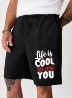 Шорти чорні з ДТФ | 67-034