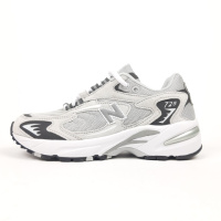 New Balance 725 сірі з чорним на білій