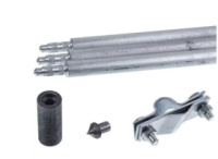 Комплект заземления под насадку SDS-max, оцинкованная сталь ( Шпилька 1.5м D20 1 шт ,Шпильки 1.5м D20 4шт, Насадка ударная ,Насадка SDS )