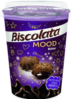 Печиво «BISCOLATA MOOD» 125g з какао з кремом з чорного шоколаду.