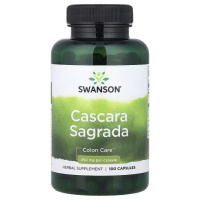 Каскара Саграда, 450 мг, Cascara Sagrada, Swanson, 100 капсул