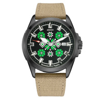 Awarder Embroidery Black-Green Khaki Automatic 10ATM