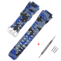 Ремінець для Casio G-Shock GW-9400/9300 Camo Blue SI (1051-1162) синій камуфляж полімерний