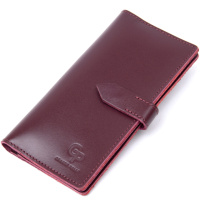 Шкіряне глянсове портмоне 711467 Бордовий