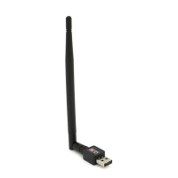 Беспроводной сетевой адаптер с антенной 20см 5DBI Wi-Fi-USB Merlion LV-UW02RK-5DB,8188,802.11bgn, 300MB, 2.4 GHz, WIN7/XP/Vista/2K/MAC/LINUX, Blister