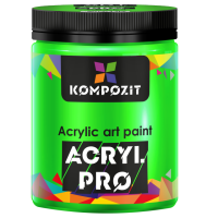 Фарба художня Серія «Флуоресцентна» Acryl PRO ART Kompozit 430 мл, 551 флуоресцентний зелений