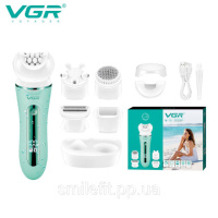 Епілятор VGR 5 в 1 V-751, 5 насадок. Колір: зелений