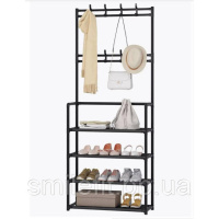 Вішалка стійка для підлоги металева додаткова полиця під взуття 154 х 60 х 29,5 см