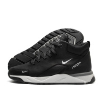 Черевики зимові шкіряні Nike набивна вовна  чорні