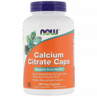 Цитрат кальция, Calcium Citrate Caps, Now Foods, 240 вегетарианских капсул