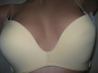 Бюстгальтер безшовний 36/80В бежевий на поролоні без кісточок