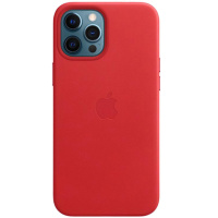 Шкіряний чохол Leather Case (AAA) для Apple iPhone 12 Pro / 12 (6.1«») (Red) - купити в SmartEra.ua