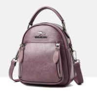 Женская сумка рюкзак трансформер эко кожа, маленький рюкзачок сумочка женская 2 в 1 Кенгуру Фиолетовый
