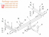 Тягово-сцепное устройство (фаркоп) Audi A6 (C6) Allroad Quattro (2006-2011)