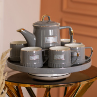 Чайний сервіз Enjoyable Life на 6 персон 8 предметів, сірий