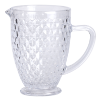 Кувшин для напитков 1 литр для компота, мохито, лимонада, сангрии прозрачный стеклянный кувшин с ручкой