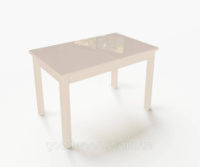 Стол обеденный раскладной Fusion furniture Фишер Ваниль/Стекло ваниль