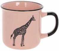 Кружка фарфоровая «Жираф» 360мл, розовый