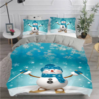 Постельное белье из плюш-велюра Объятия Снеговика 3047 13618 215×150 см